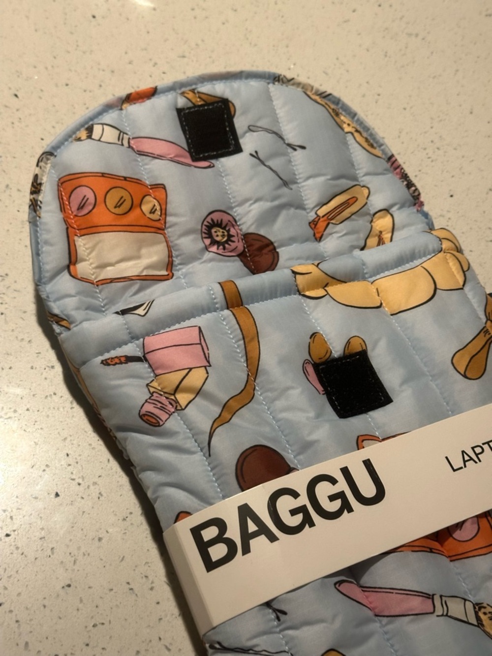 New! BAGGU Puffy 16" Recycled Laptop Sleeve “get ready with me” NWT